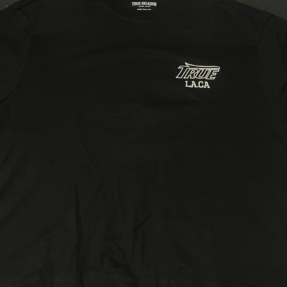 True Religion Black Short Sleeve Tee